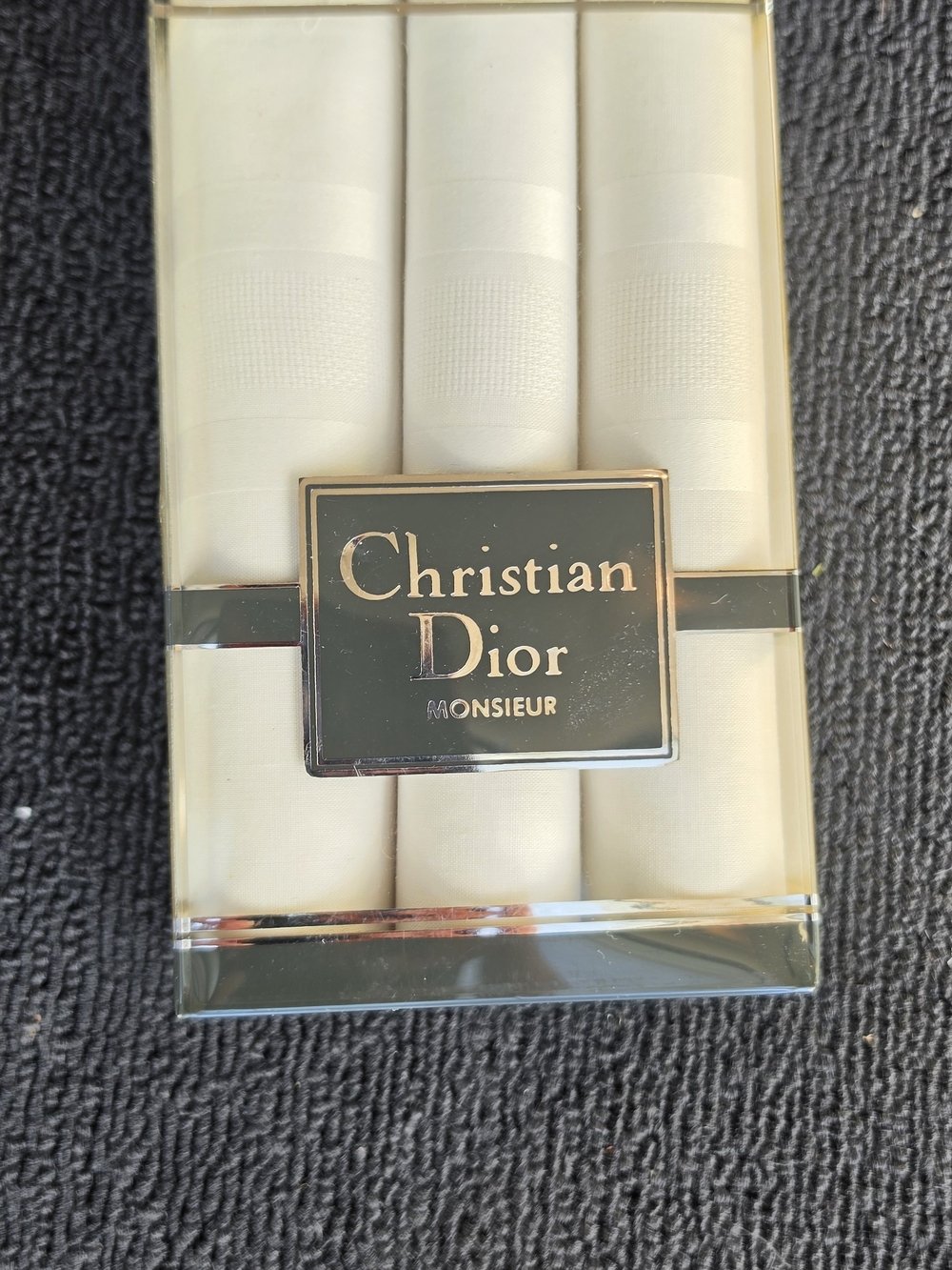Christian Dior Monsieur Cream Handkerchief Set